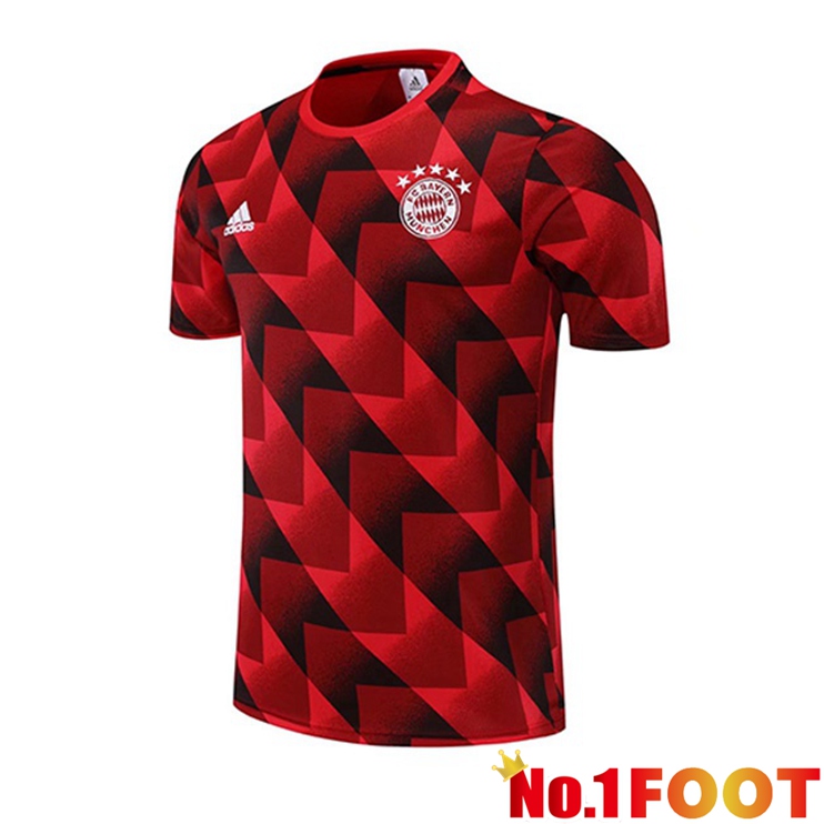 Bayern Munich Training T Shirt Red Black 2022/2023