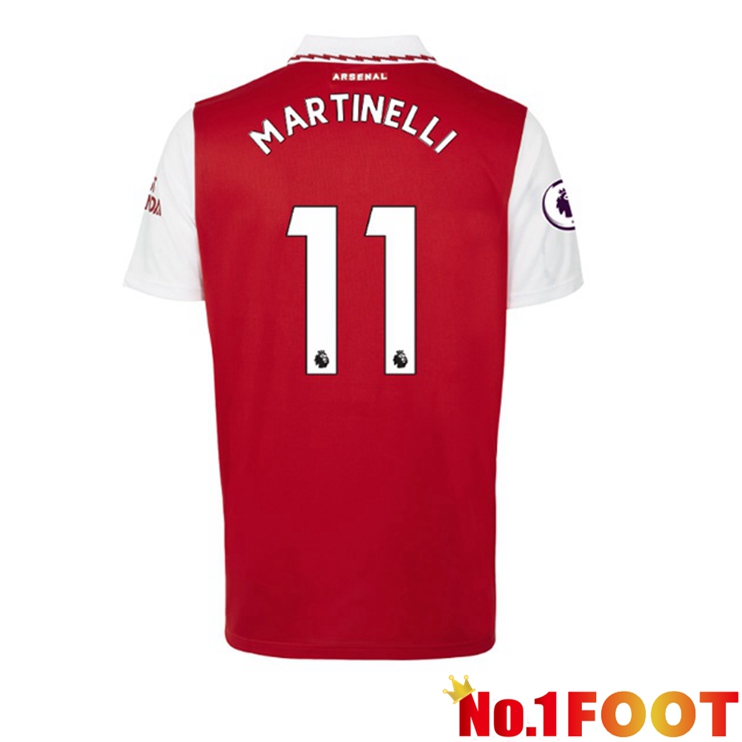 Arsenal (MARTINELLI 11) Jersey Home Red White 2022/2023