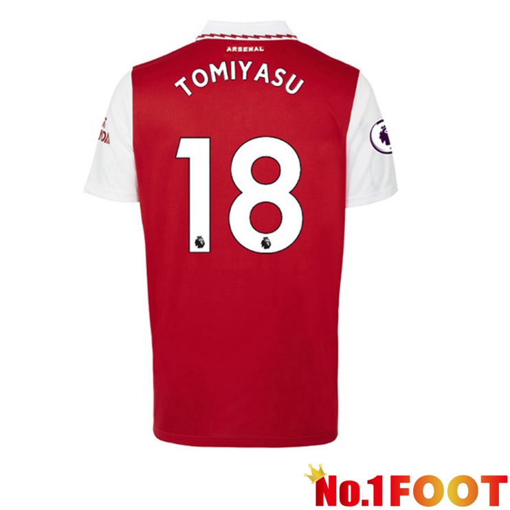 Arsenal (TOMIYASU 18) Jersey Home Red White 2022/2023