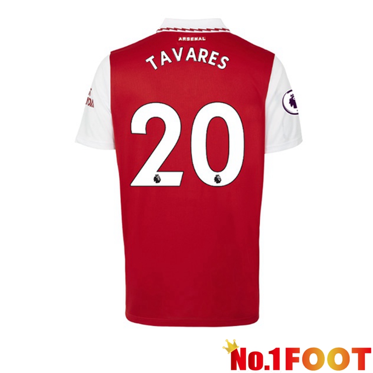 Arsenal (TAVARES 20) Jersey Home Red White 2022/2023