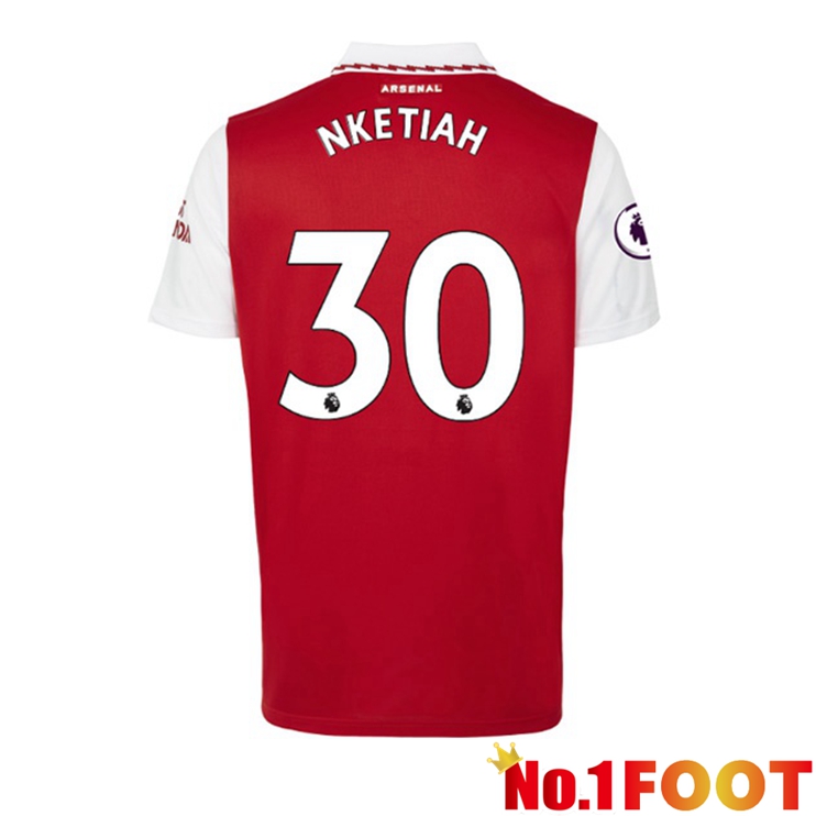 Arsenal (NKETIAH 30) Jersey Home Red White 2022/2023