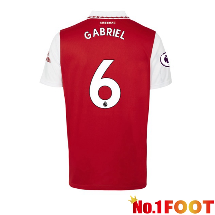 Arsenal (GABRIEL 6) Jersey Home Red White 2022/2023