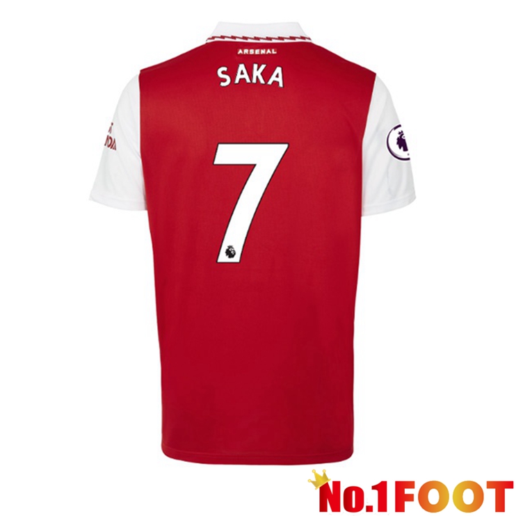 Arsenal (SAKA 7) Jersey Home Red White 2022/2023