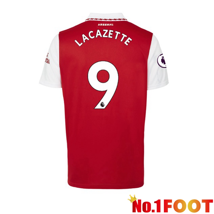 Arsenal (LACAZETTE 9) Jersey Home Red White 2022/2023