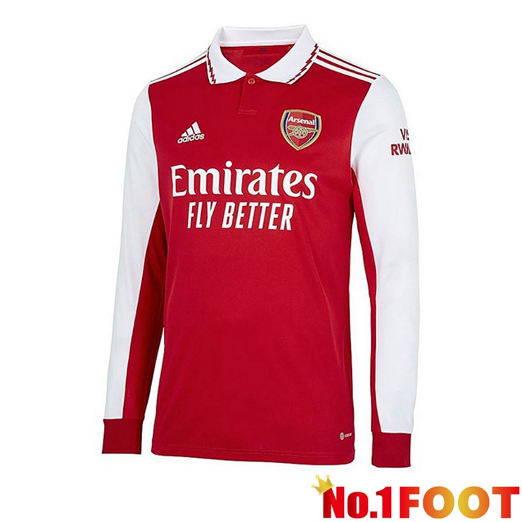 Arsenal Jersey Home Long Sleeve Red White 2022/2023