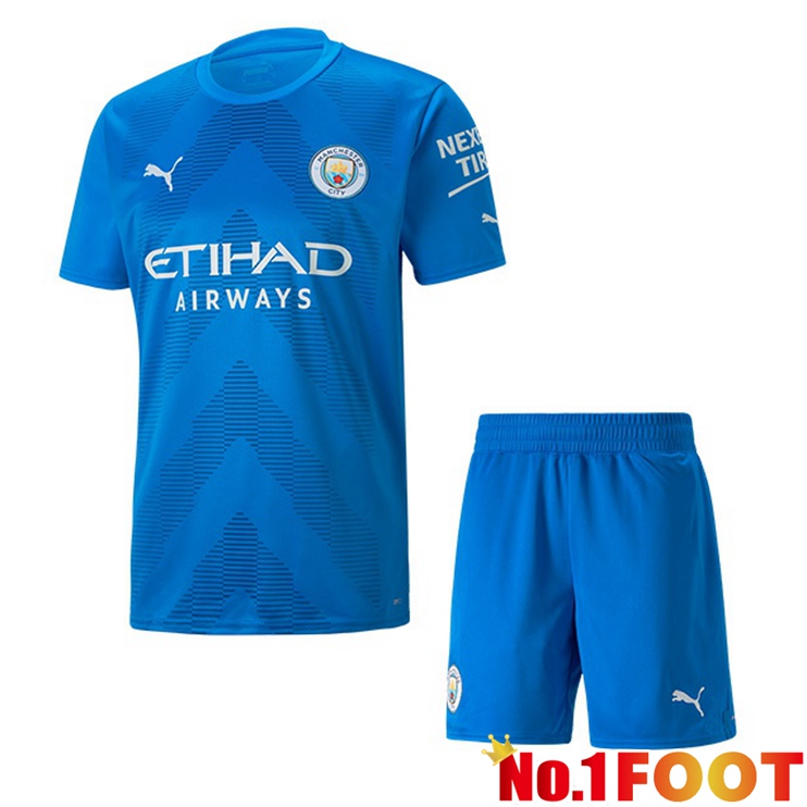 Manchester City Jersey Kids Goalkeeper Blue 2022/2023