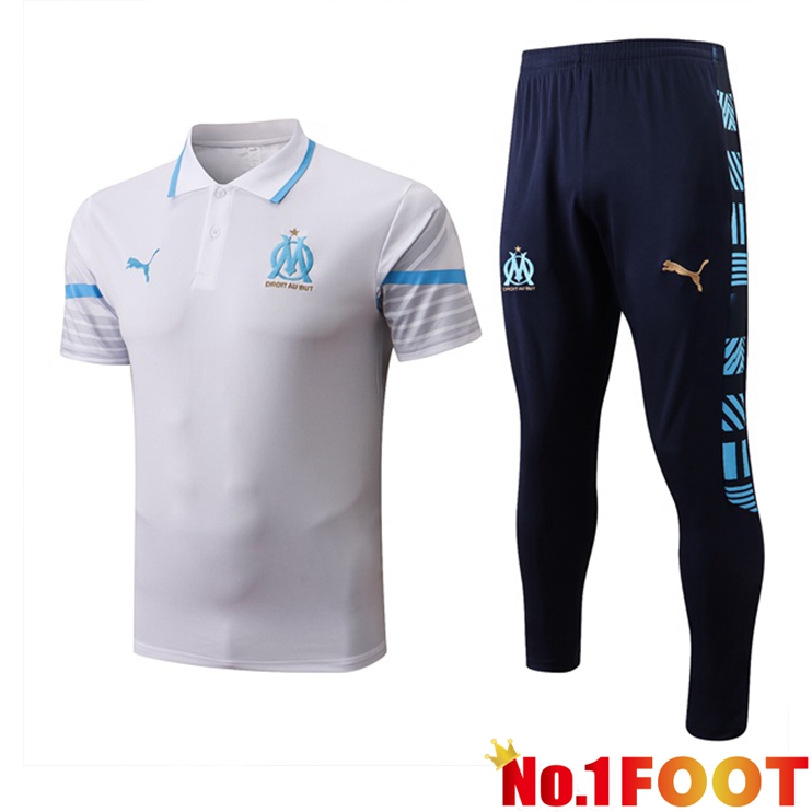 Marseille OM polo shirt + Pants White 2022/2023 - Click Image to Close