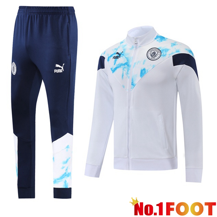 Manchester City Training Jacket Suit White 2022/2023