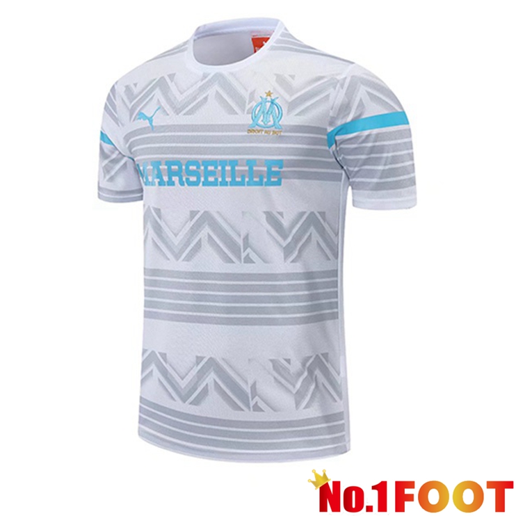 Marseille OM Training T Shirt White Grey 2022/2023