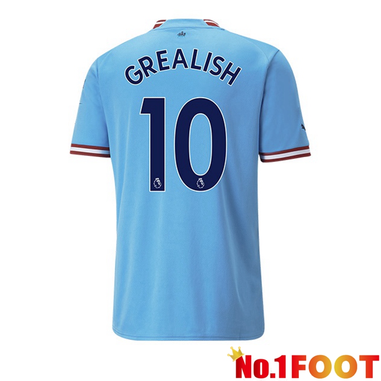 Manchester City (Jack Grealish 10) Jersey Home Blue 2022/2023