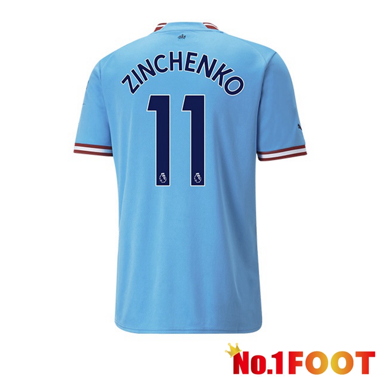 Manchester City (Zinchenko 11) Jersey Home Blue 2022/2023