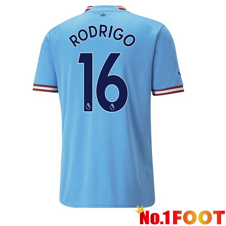 Manchester City (Rodrigo 16) Jersey Home Blue 2022/2023