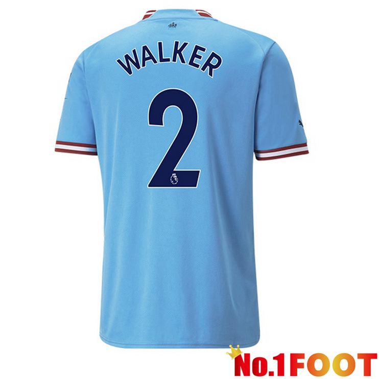 Manchester City (Kyle Walker 2) Jersey Home Blue 2022/2023