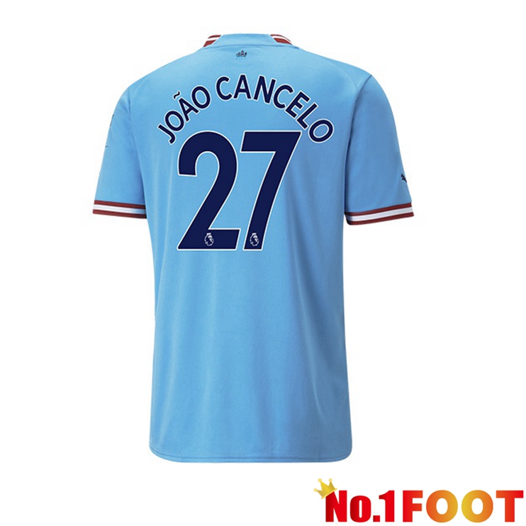 Manchester City (João Cancelo 27) Jersey Home Blue 2022/2023