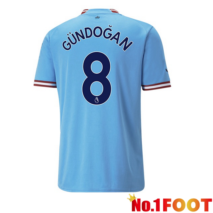 Manchester City (Ilkay Gündogan 8) Jersey Home Blue 2022/2023