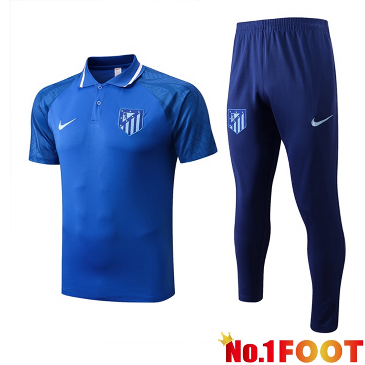 Atletico Madrid polo shirt + Pants Blue 2022/2023 - Click Image to Close