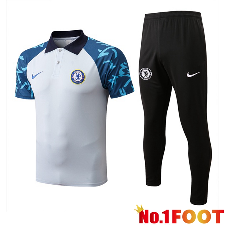 FC Chelsea polo shirt + Pants Grey 2022/2023 - Click Image to Close