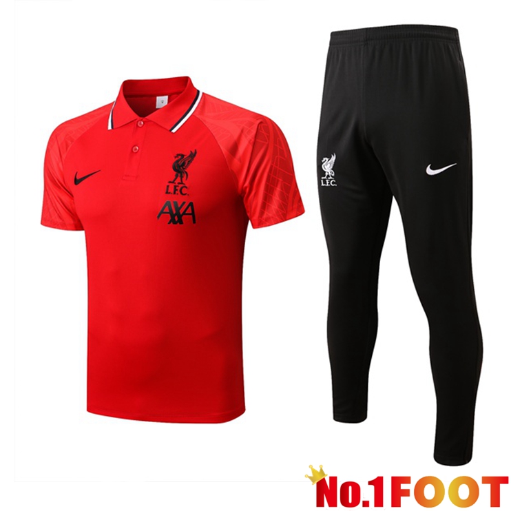 FC Liverpool polo shirt + Pants Red 2022/2023 - Click Image to Close