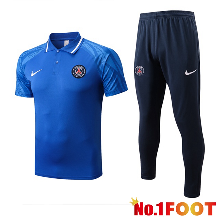 Paris PSG polo shirt + Pants Blue 2022/2023