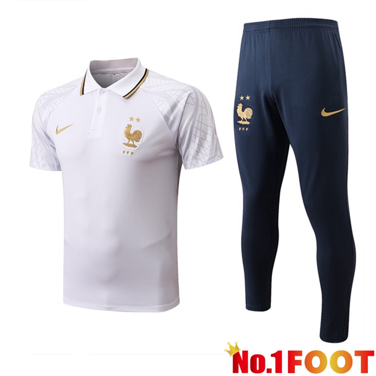 France polo shirt + Pants White 2022/2023