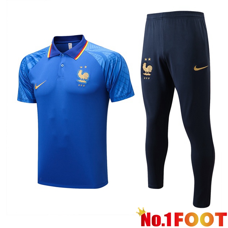 France polo shirt + Pants Blue 2022/2023