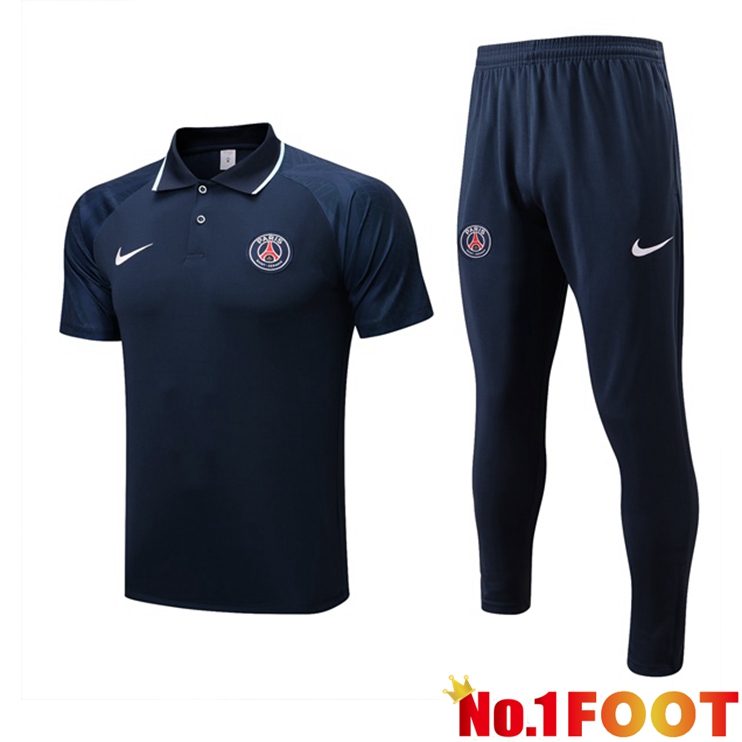 Paris PSG polo shirt + Pants Blue Royal 2022/2023