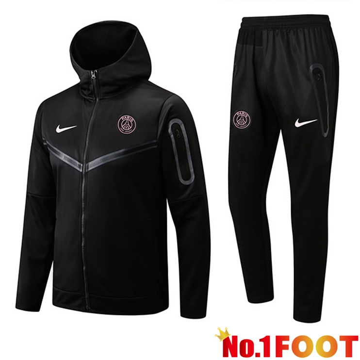 Paris PSG Training Tracksuit Hoodie Black 2022/2023