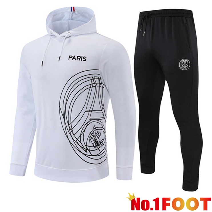 JORDAN Paris PSG Training Tracksuit Hoodie White 2022/2023