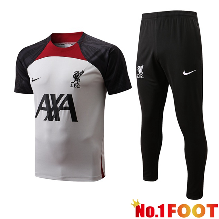 FC Liverpool Training T Shirt + Pants Grey 2022/2023