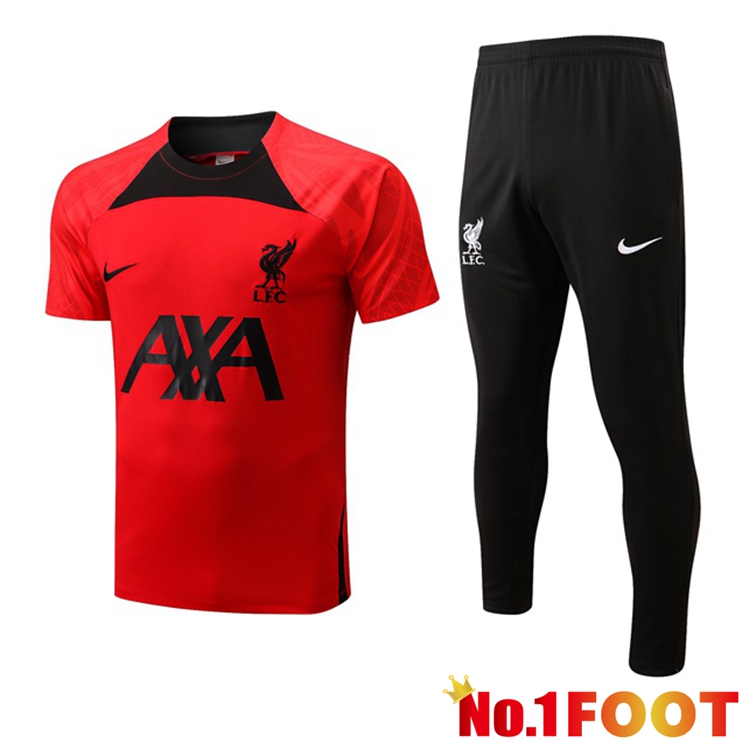 FC Liverpool Training T Shirt + Pants Red 2022/2023