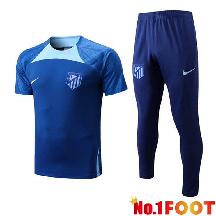 Atletico Madrid Training T Shirt + Pants Blue 2022/2023