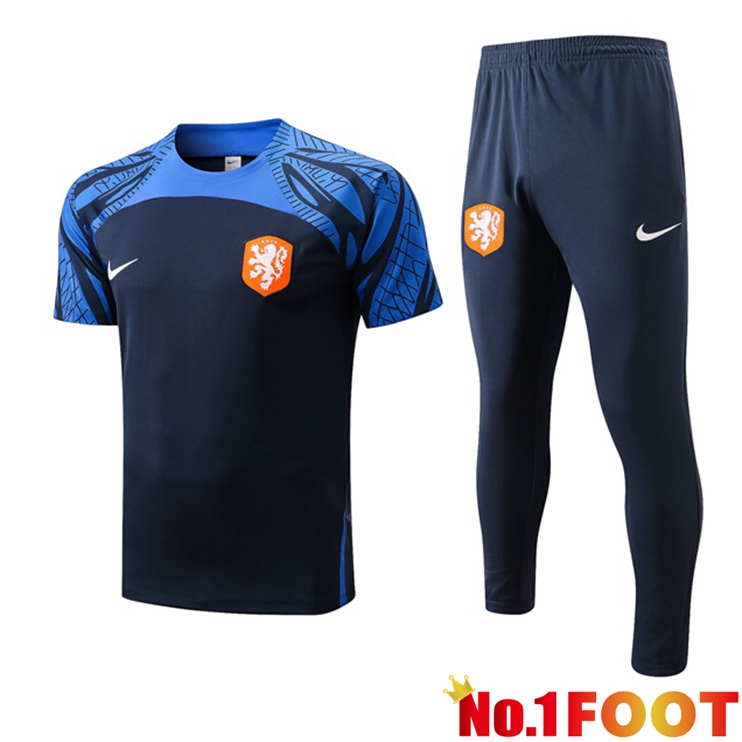 Netherlands Training T Shirt + Pants Blue Royal 2022/2023