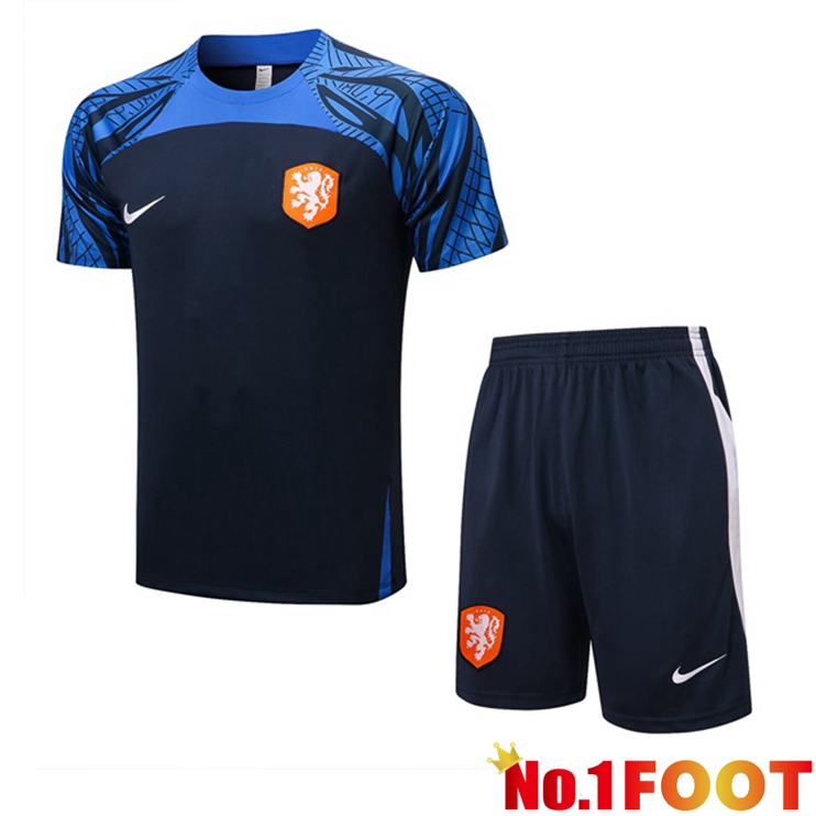 Netherlands Training T Shirt + Shorts Blue Royal 2022/2023