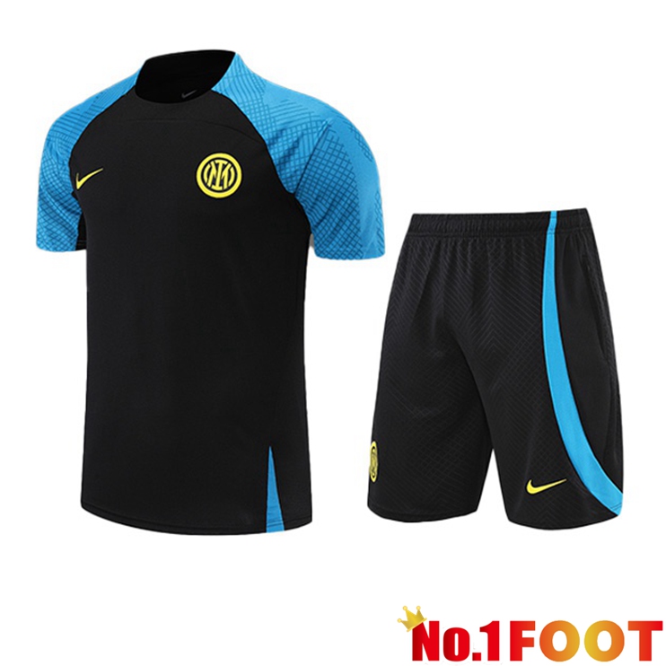 Inter Milan Training T Shirt + Shorts Black 2022/2023