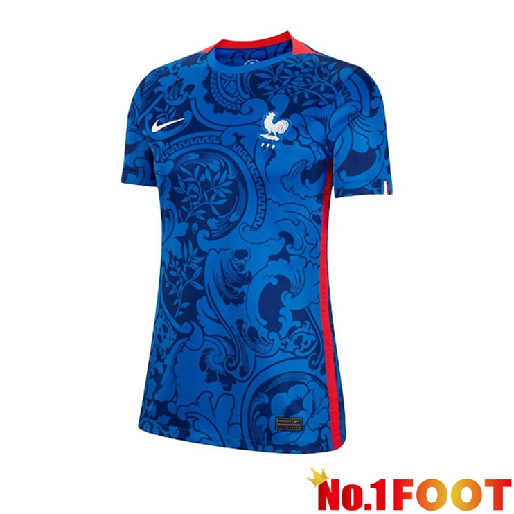 France Jersey Womens Home Blue UEFA Euro 2022 Women's Cup