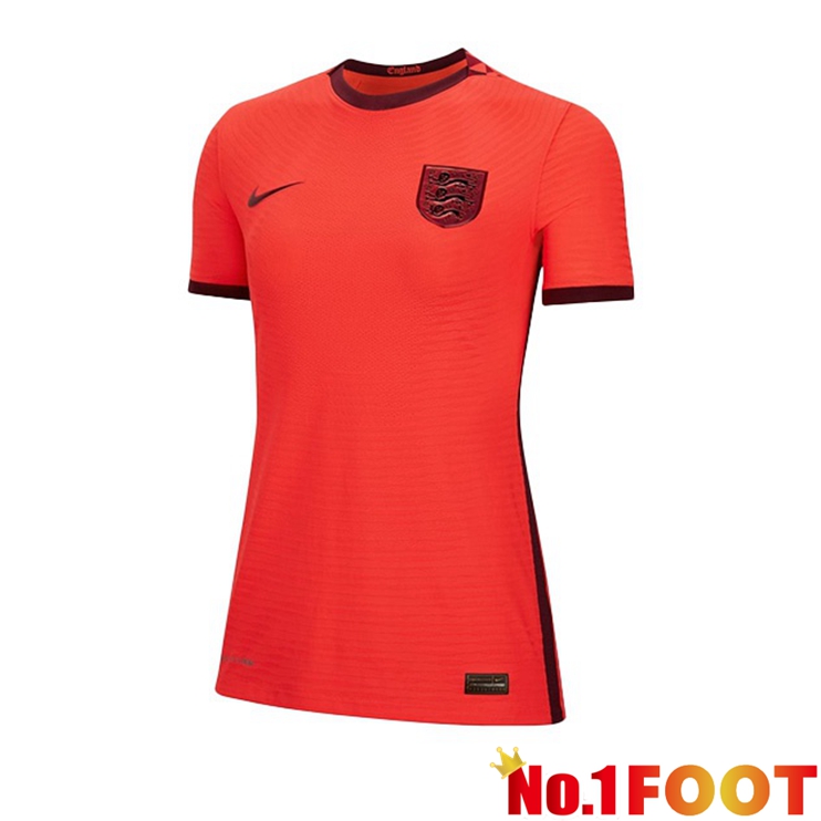 England Womens Jersey Away Red UEFA Euro 2022 Women's Cup