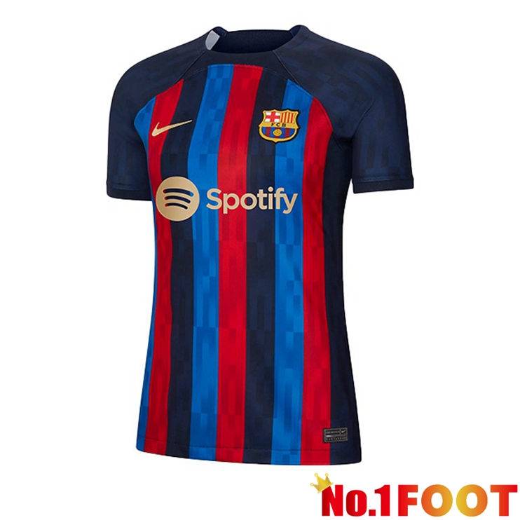 FC Barcelona Jersey Womens Home Red Blue 2022/2023