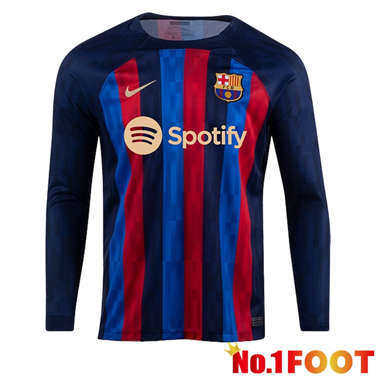 FC Barcelona Jersey Home Long Sleeve Red Blue 2022/2023