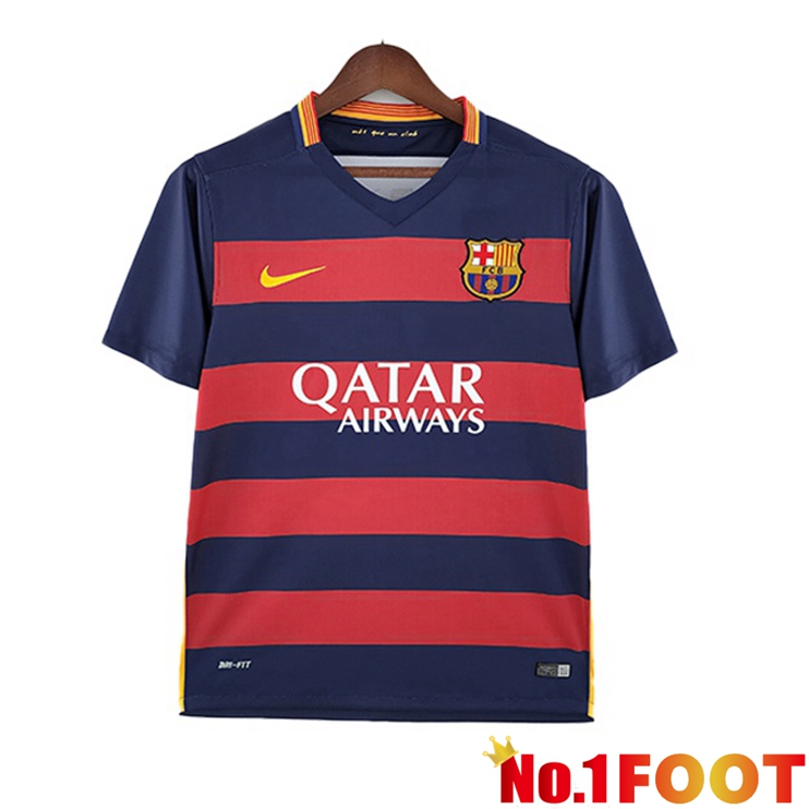 FC Barcelona Jersey Retro Home Blue Red 2015-2016