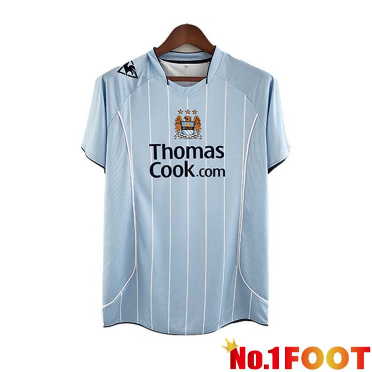 Manchester City Jersey Retro Home Blue 2008-2009