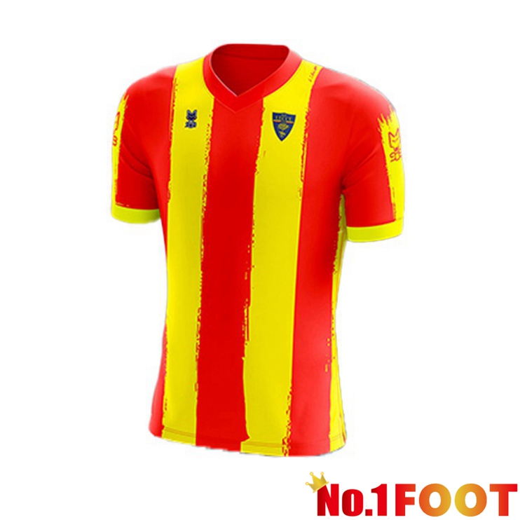 Lecce Football Jerseys Home Red Yellow 2022-2023