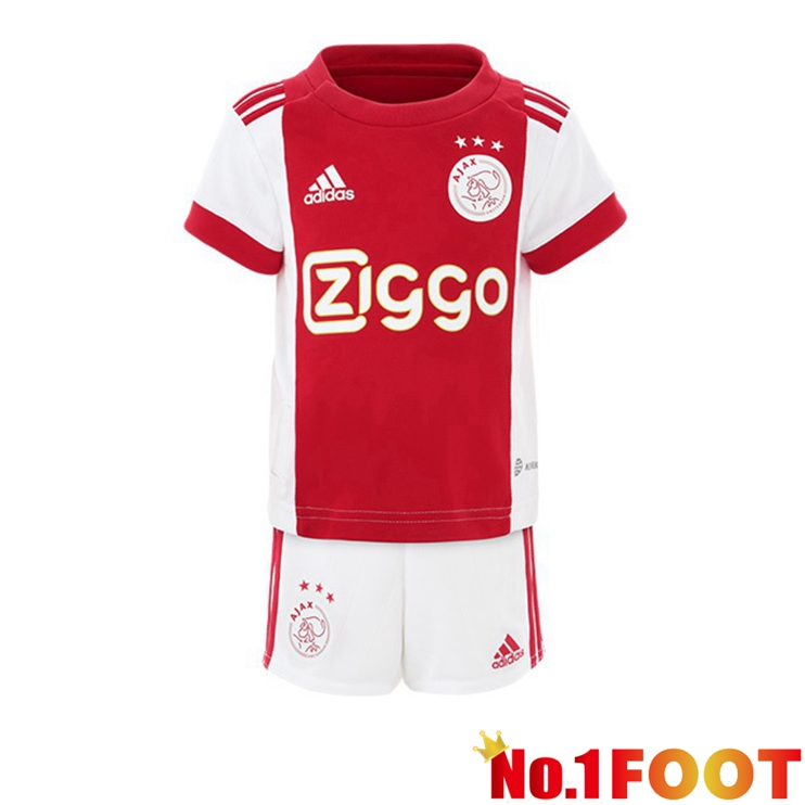 AFC Ajax Kids Football Jerseys Home White Red 2022-2023