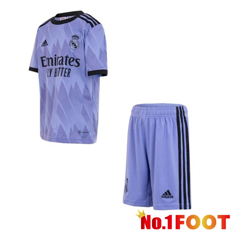 Real Madrid Kids Football Jerseys Away Purple 2022-2023