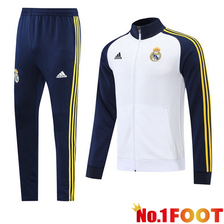 Real Madrid Training Jacket Suit White 2022-2023