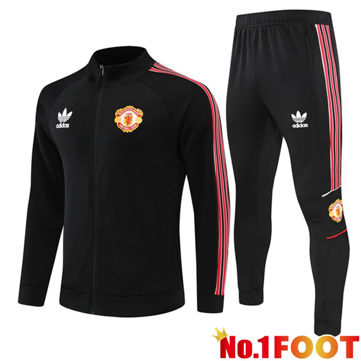 Manchester United Training Jacket Suit Black 2022-2023