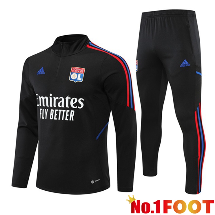 lyon Training Tracksuit Black 2022-2023