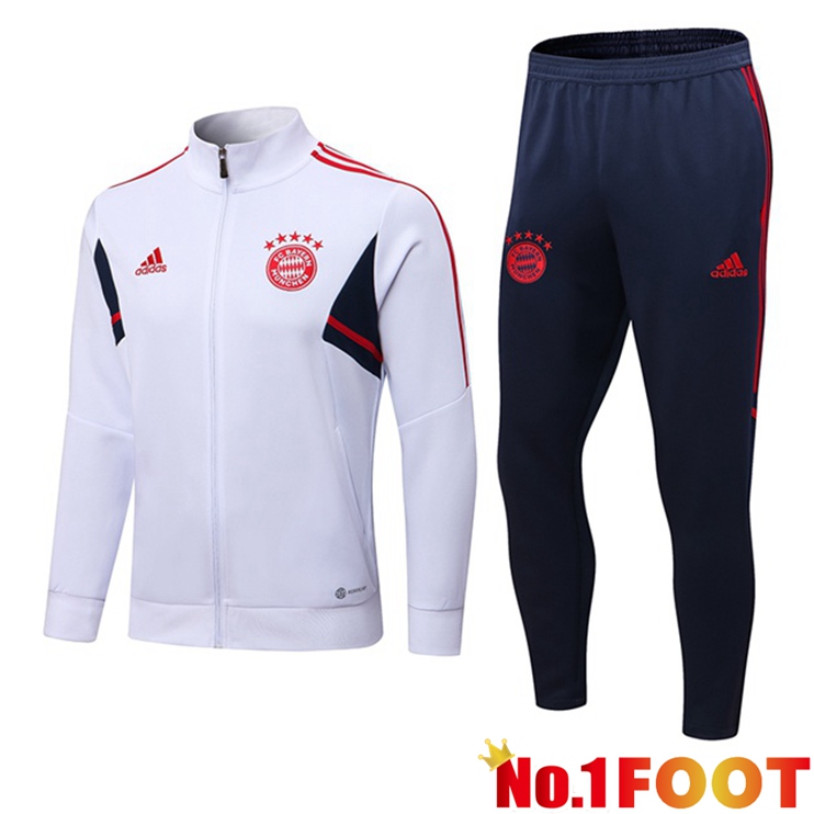 Bayern Munich Training Jacket Suit White 2022-2023