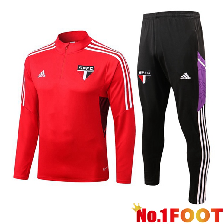 Sao Paulo FC Training Tracksuit Red 2022-2023