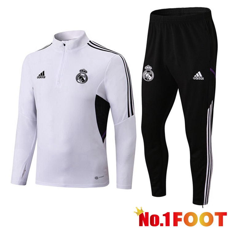 Real Madrid Training Tracksuit White 2022-2023