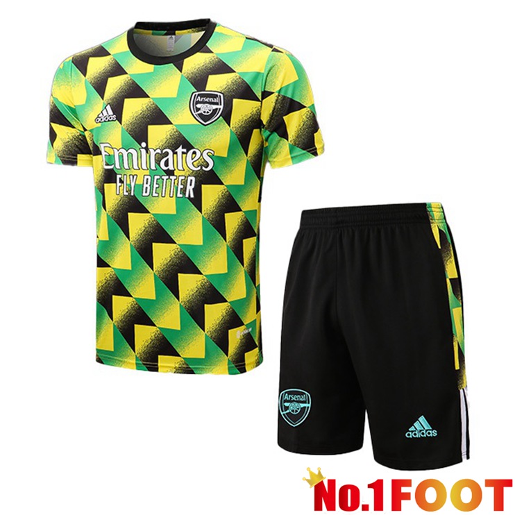 Arsenal Training T-Shirts + Shorts Green 2022-2023